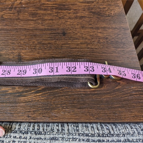 Dark Brown Leather Canvas Replacement Crossbody Messenger Adjustable Strap - Picture 7 of 11